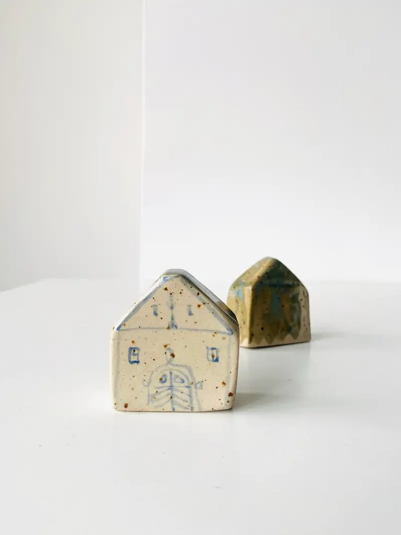 Set de 2 căsuțe ceramice