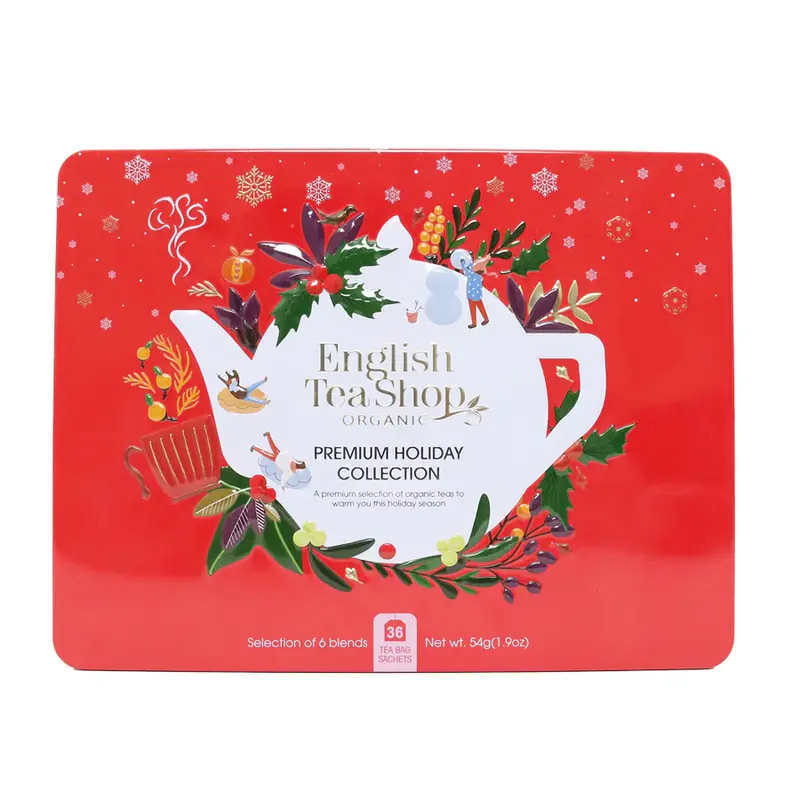 Set de ceai de Craciun premium Bio 6 arome, 36 plicuri x1.5g 54g English Tea