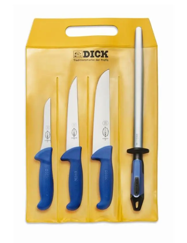 Set de cutite profesionale pentru macelari, diferite dimensiuni, cu masat, DICK ERGOGRIP ( 8.2555)