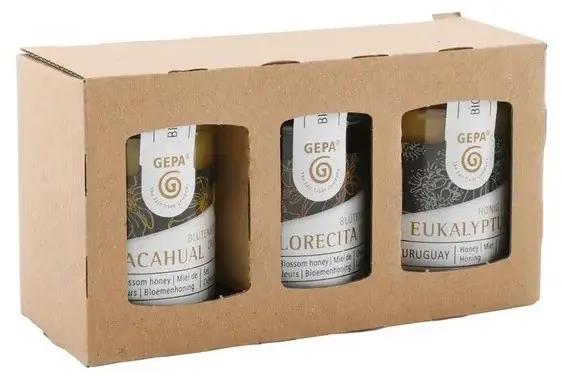 Set din 3 feluri de miere bio si fairtrade, 3x125g Gepa