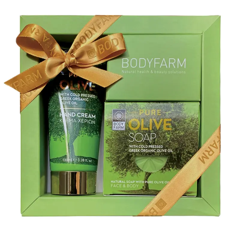 Set Pure Olive Body Farm crema de maini 100ml + sapun 110g