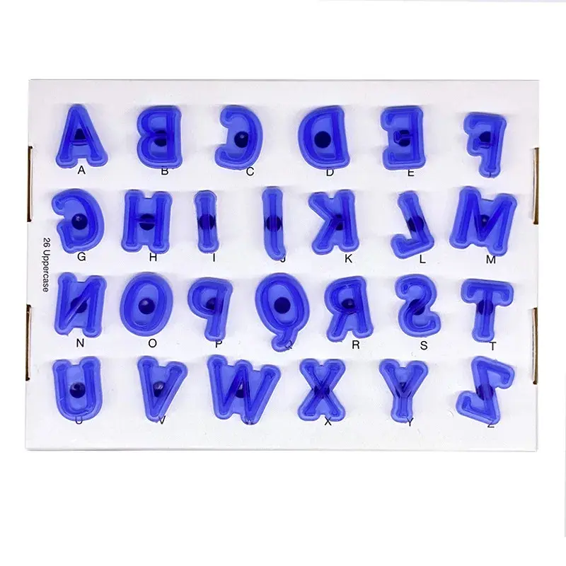 Set Stampile Alfabet Albastru