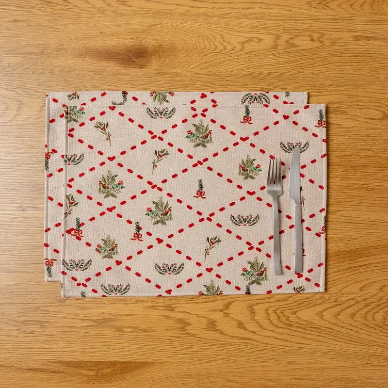 Set suport farfurii/placemat "Noblețea Crăciunului" 2 buc.