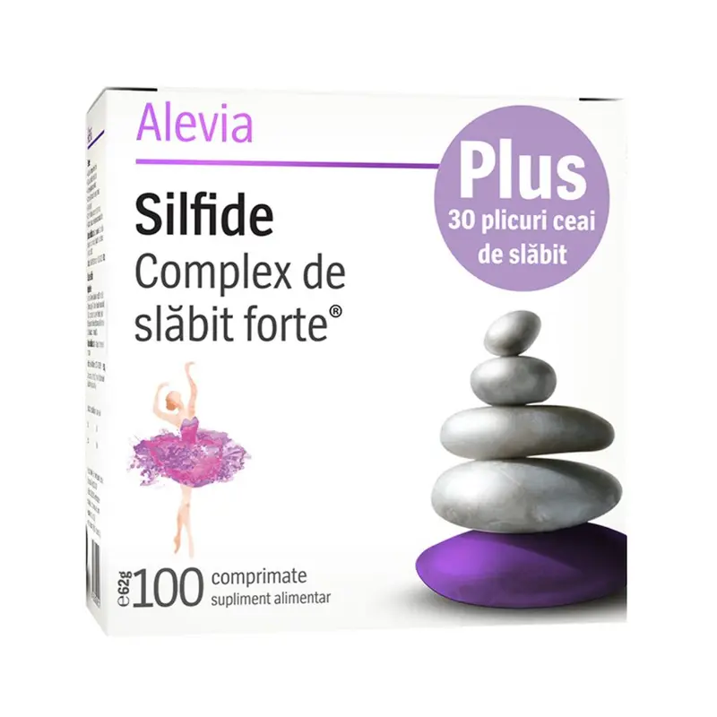 Silfide 100cps + 30 plicuri Ceai de slabit Alevia