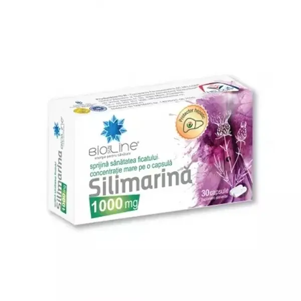 Silimarină 1000 mg 30 capsule – Helcor - Ușor de luat