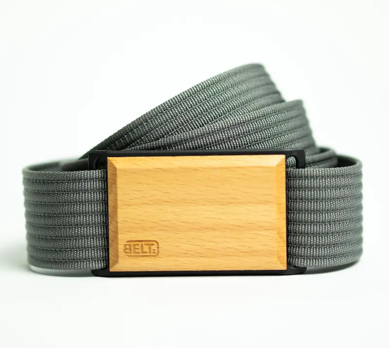 SILVERY - Curea gri BELT cu catarama metalica si carpen