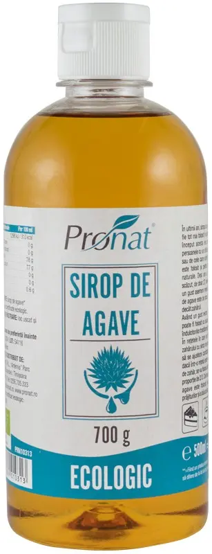Sirop bio de agave, 700g Pronat