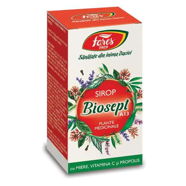 Sirop Biosept cu miere si propolis 100ml Fares
