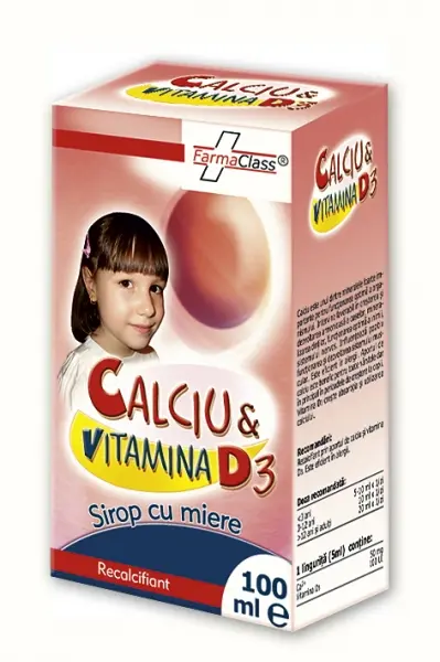 Sirop calciu & vitamina D3 100 ml – Farma Class