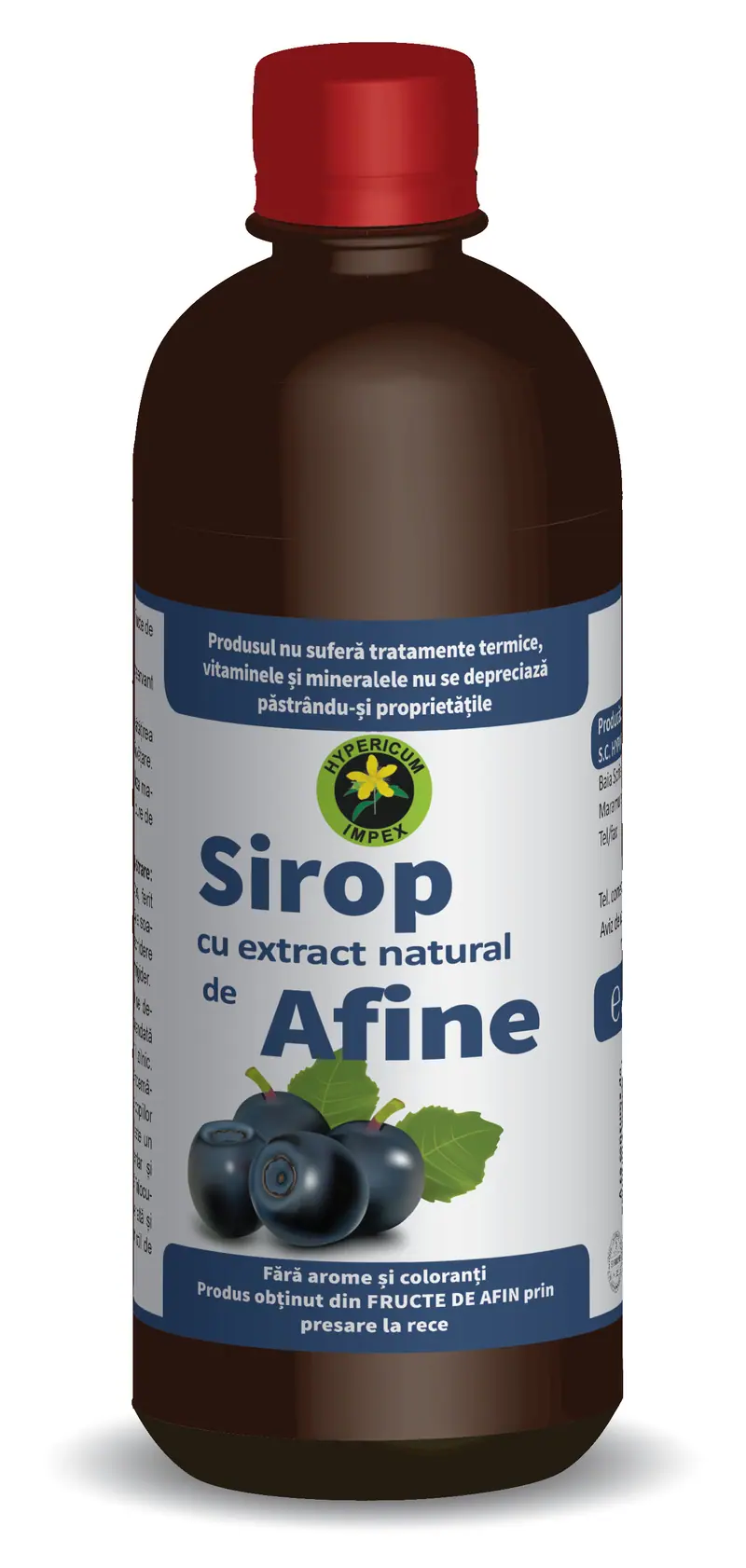 Sirop de afine de pădure cu zahăr 500 ml – Hypericum