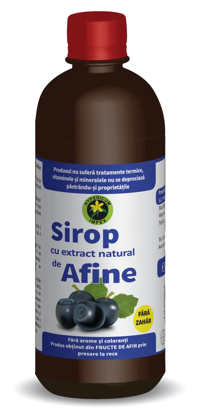 Sirop de afine de pădure fără zahăr 500 ml – Hypericum