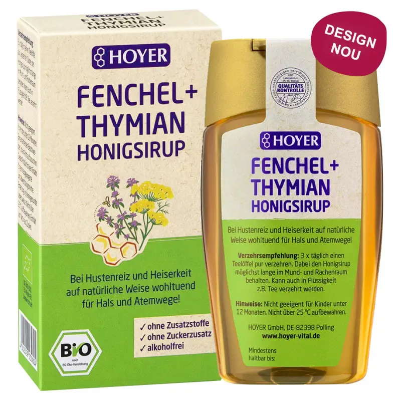 Sirop de tuse cu miere, fenicul si cimbru 250g Hoyer