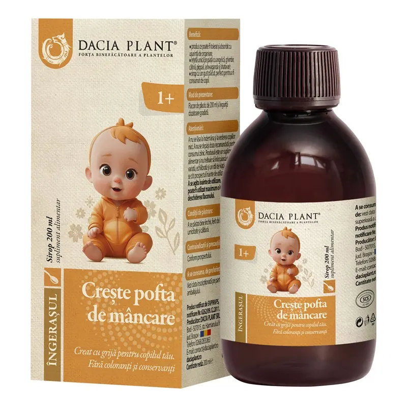 Sirop Îngerașul pentru poftă de mâncare 200 ml – Dacia Plant