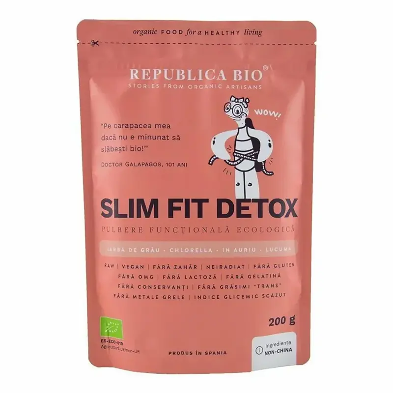 Slim Fit Detox, pulbere functionala ecologica, 200g | Republica BIO