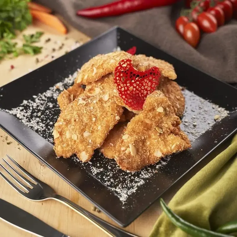 Șnițele cu pesmet panko și migdale