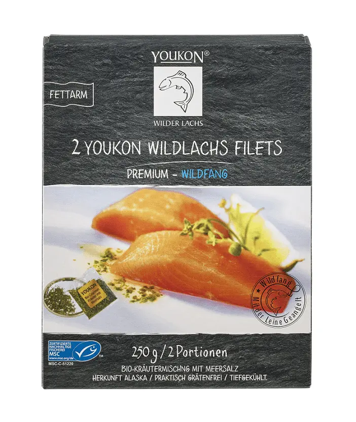 Somon Salbatic de Alaska cu Ierburi Bio Youkon Wilder 2 buc 250 g