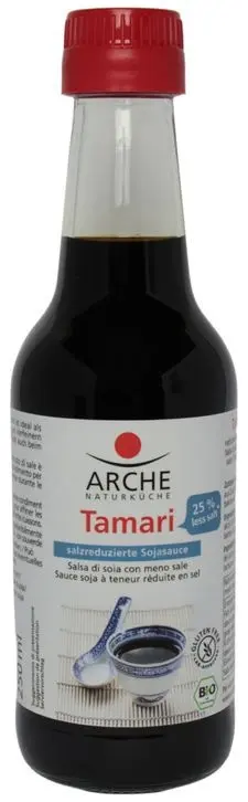 Sos bio de soia Tamari cu 25% mai putina sare, 250ml Arche