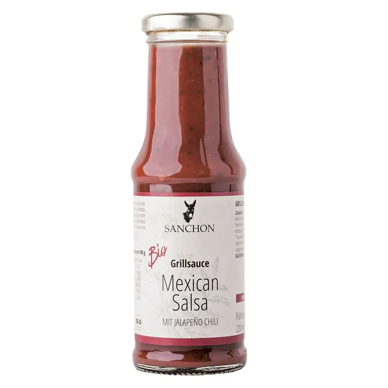 Sos Bio pentru Gratar Salsa Mexican cu Chili Jalapeno Sanchon 210 ml