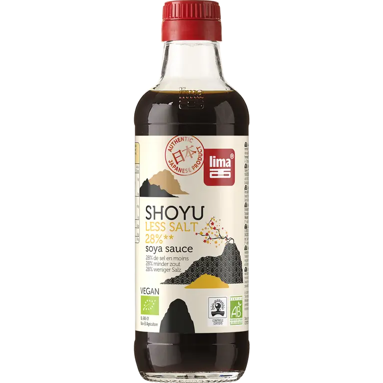 Sos de soia shoyu bio cu continut redus de sare, 250ml Lima
