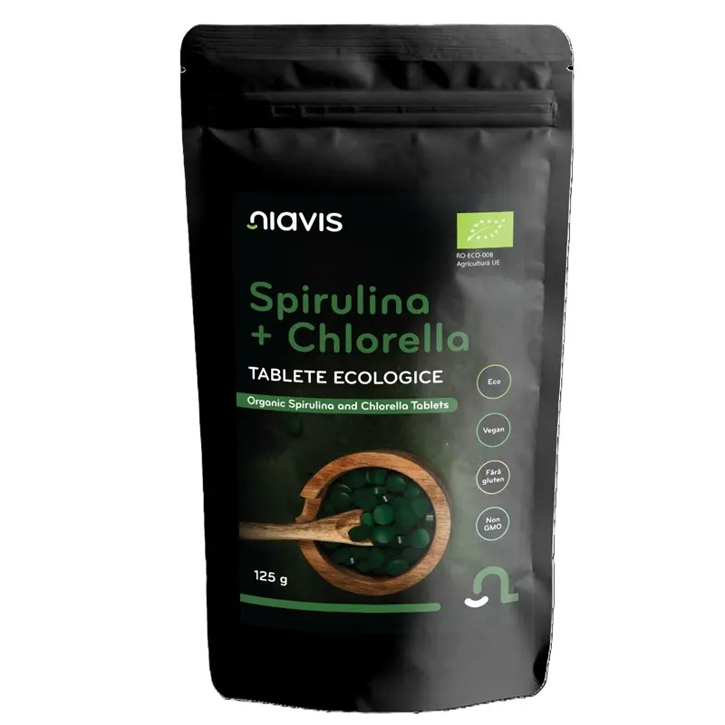 Spirulină + Chlorella tablete bio 125 g – Niavis
