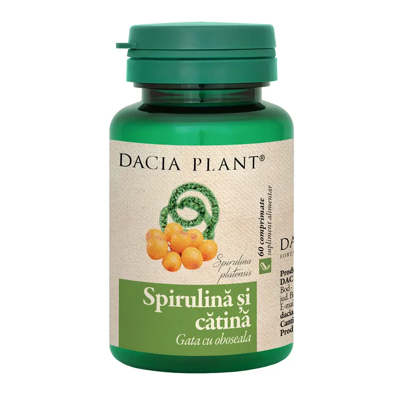 Spirulină și cătină 60 comprimate – Dacia Plant