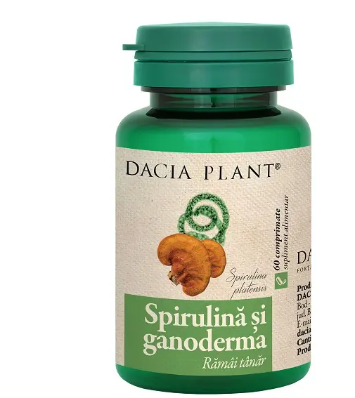 Spirulină și ganoderma 60 comprimate – Dacia Plant