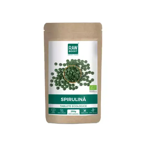 Spirulină Tablete ECO - Antioxidant, Imunizant, Antiinflamator | Rawboost