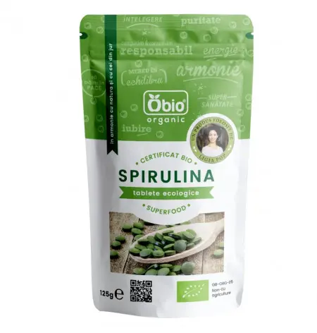 Spirulina Tablete Ecologice 125g Obio