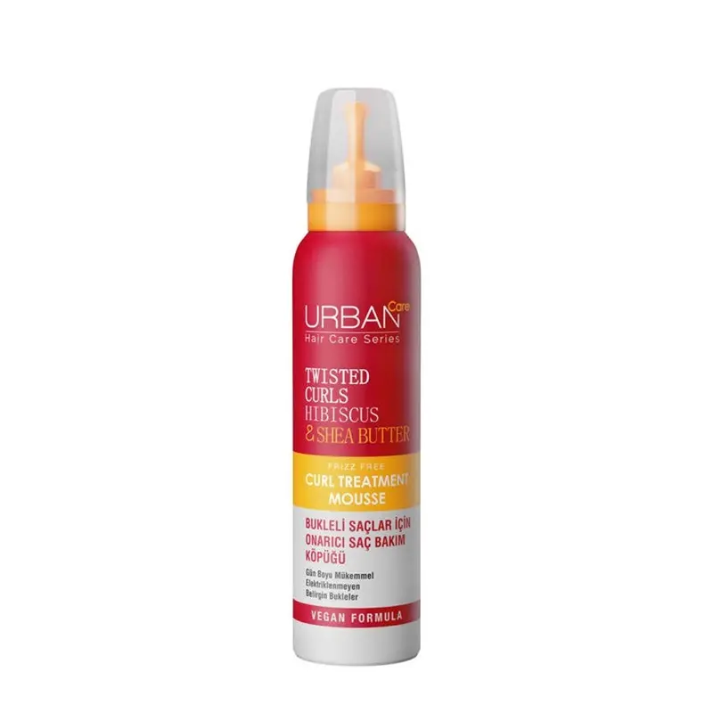 Spumă păr creț cu hibiscus și unt de shea 150 ml – Urban Care