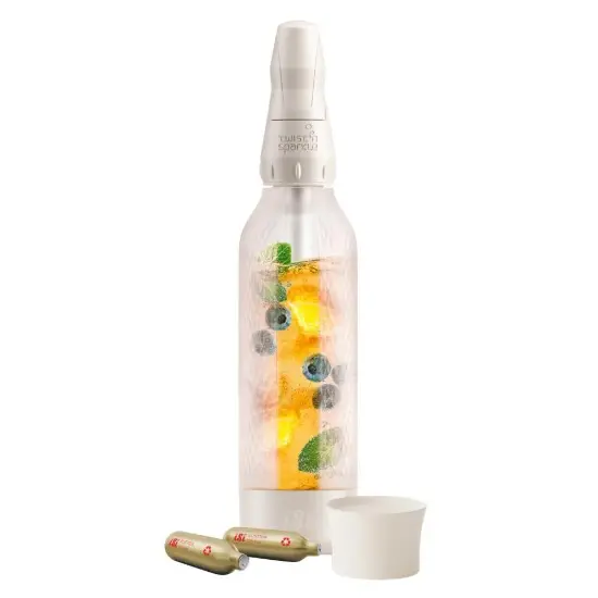 Starter set aparat sifon Twist'n Sparkle Virtuoso, 950 ml, Ivory - iSi