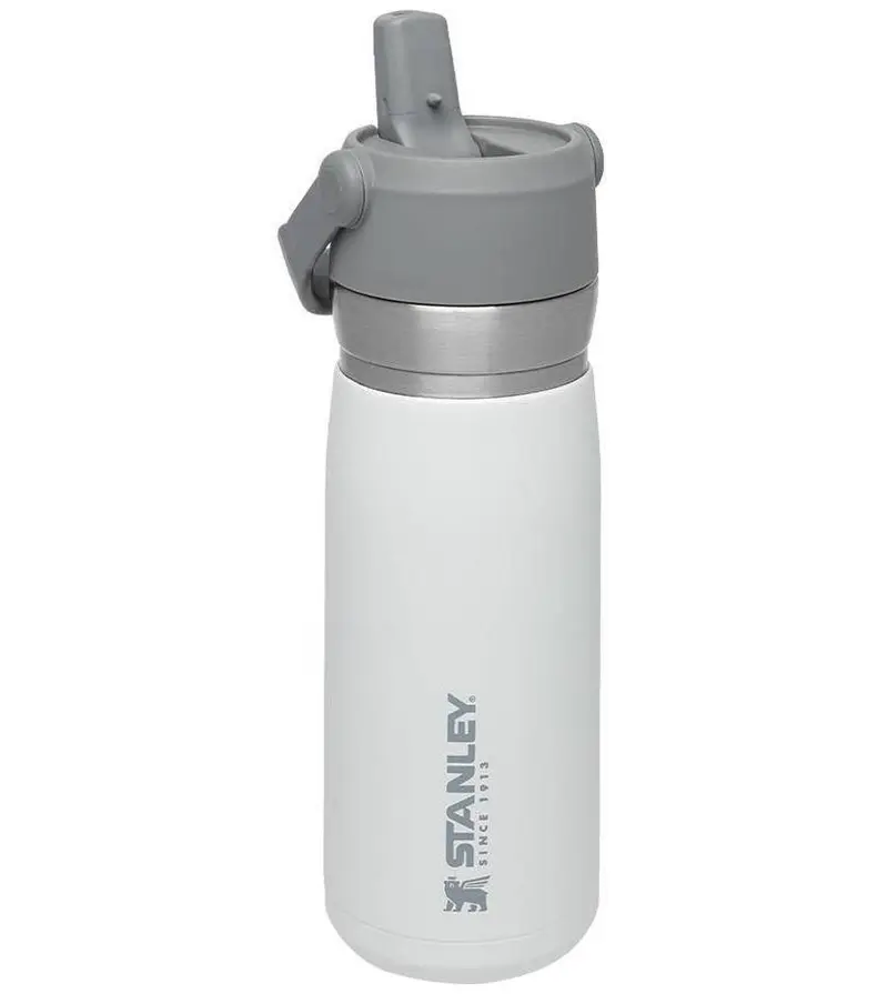 Sticla termoizolanta cu pai STANLEY FLIP STRAW 0.65L PolarWhite / CharcoalBlack