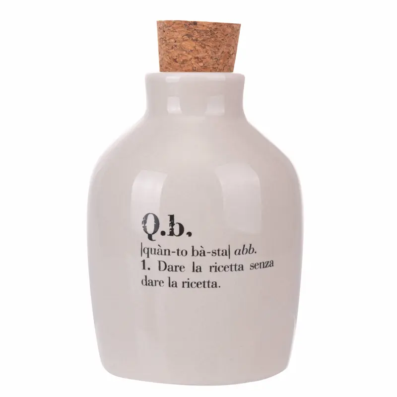 Sticluță pentru ulei din ceramică, 112 ml alb