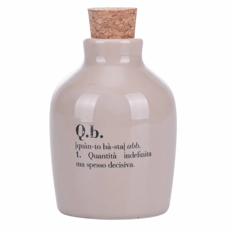 Sticluță pentru ulei din ceramică, 112 ml crem
