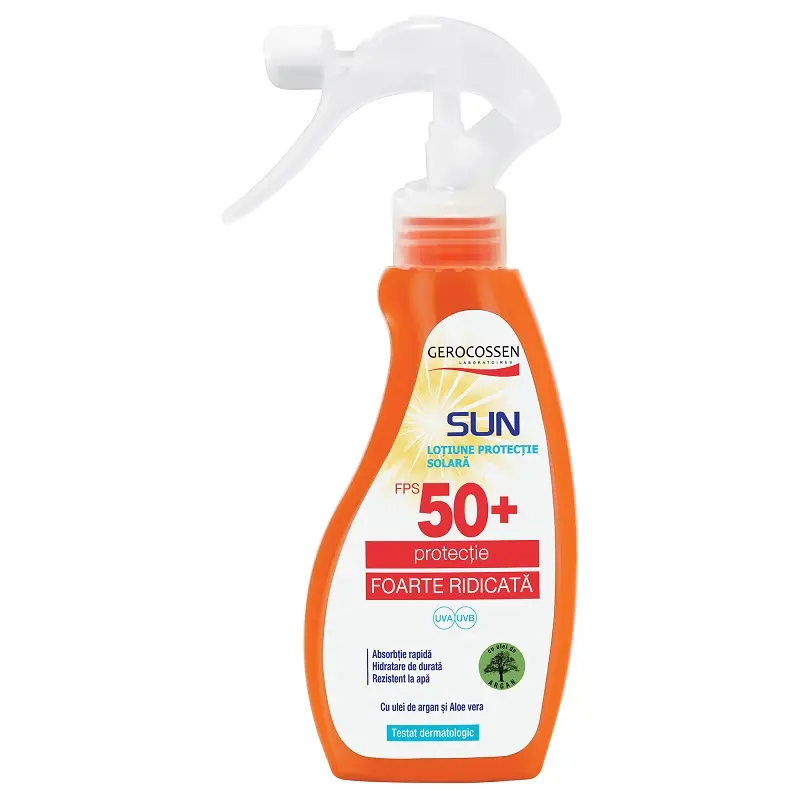 Sun loțiune SPF 50+ spray 200 ml – Gerocossen - Textură plăcută