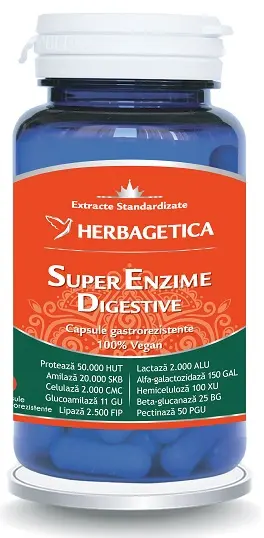 Super Enzime Digestive 30 capsule – Herbagetica