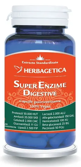 Super Enzime Digestive 60 capsule – Herbagetica