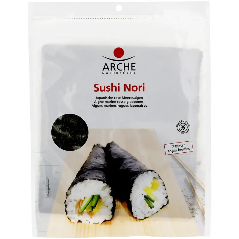 Sushi Nori bio prajite fara gluten 7 foi, 17g | Arche