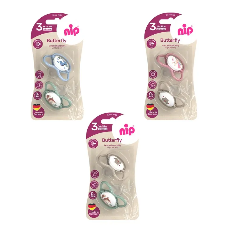 Suzete Nip Butterfly nr. 3, 16–32 luni 2 buc – Abi Solutions