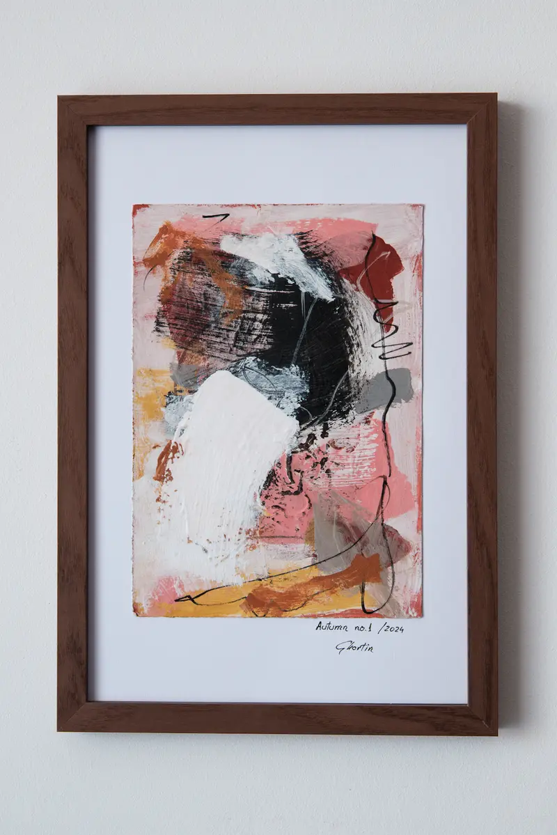 Tablou abstract „Autumn no.1” – acrilice pe hartie