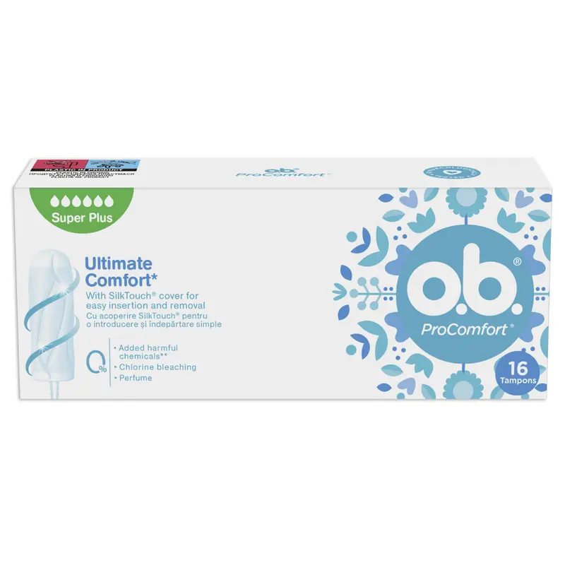 Tampoane ProComfort Super Plus 16 bucăți – o.b. - Fără parfum
