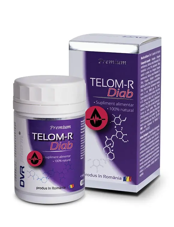 Telom-R Diab 120 capsule – DVR Pharm - Frunze de măslin