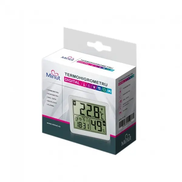 Termohigrometru digital cu 2 funcții model 713PTH – Minut