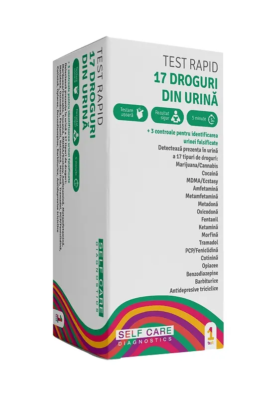 Test rapid 17 droguri din urină 1 buc – Wondfo