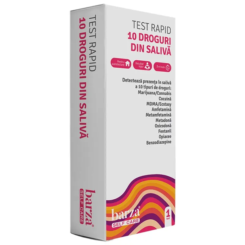 Test rapid salivă 10 tipuri de droguri 1 bucată – Alltest