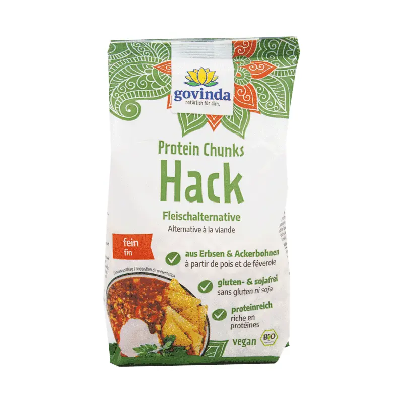 Texturat Proteic Bio Vegan din Mazare si Fasole Govinda 125 g