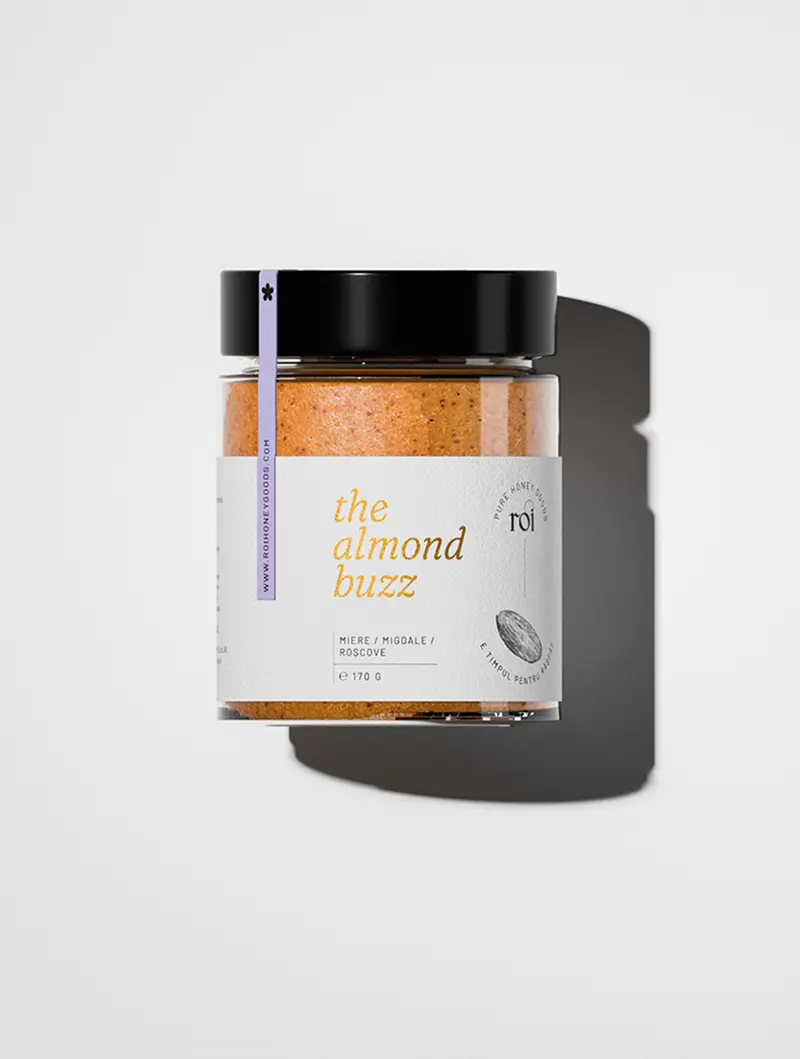 "The Almond Buzz" - Cremă de miere cu migdale și roșcove