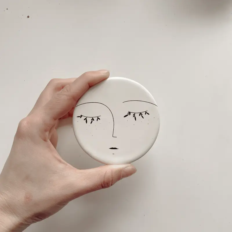 The MOON - broșă ceramică