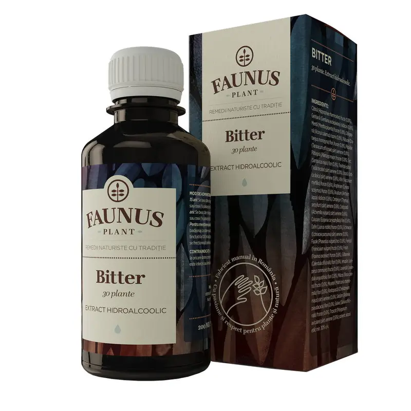 Tinctură Bitter 30 plante 200 ml – Faunus Plant