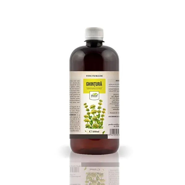Tinctură de ghințură 500 ml – Dorel Plant - Confort hepatic