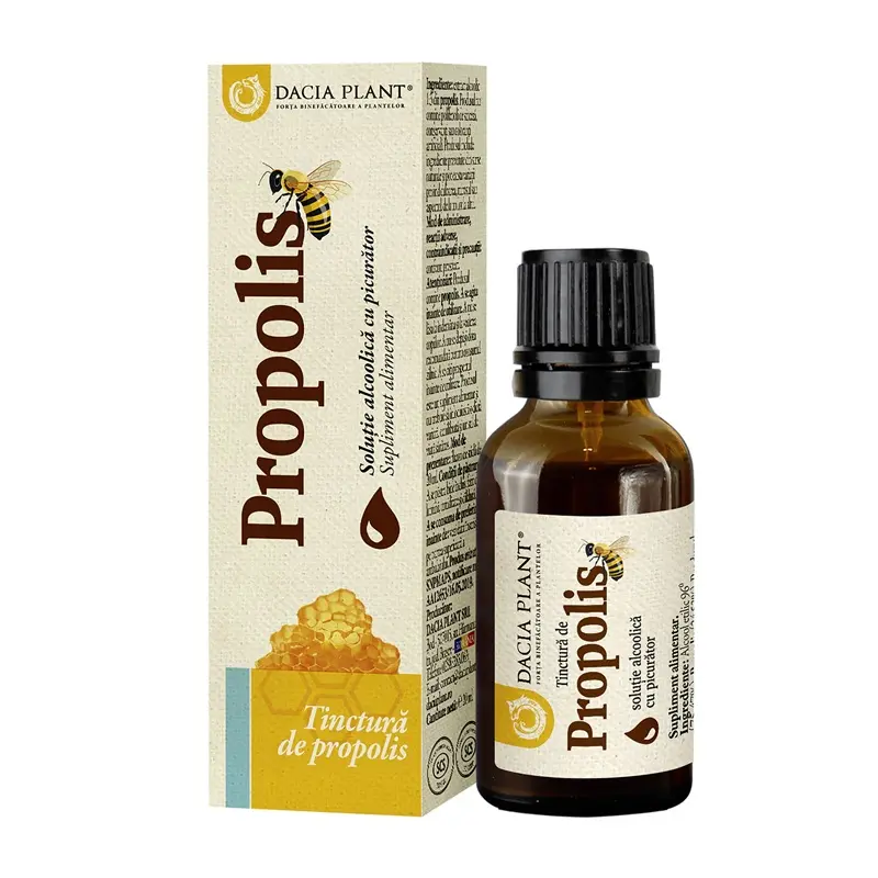 Tinctură de propolis 20 ml – Dacia Plant - Propolis concentrat